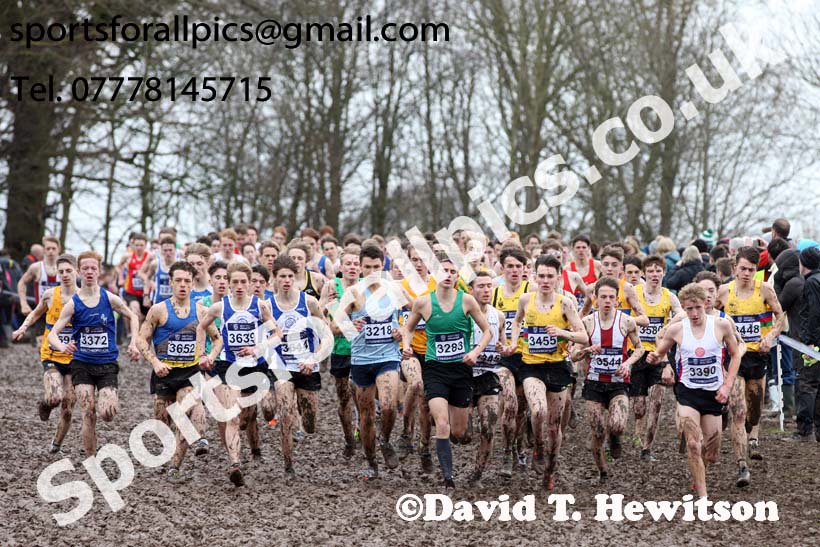 Mens under-17s 2018 British Inter Counties Cross Country Champs., Prestwold Hall, Loughborough. Photo: David T. Hewitson/Sports for All Pics